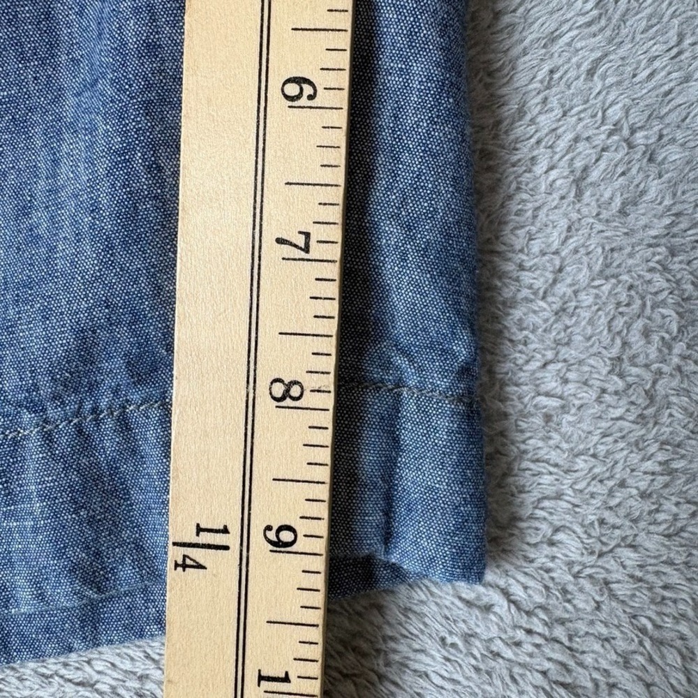 J Crew Shorts Mens 33 Blue Chino Stanton Mid Rise 9" Inseam Chambray Preppy - Picture 5 of 12